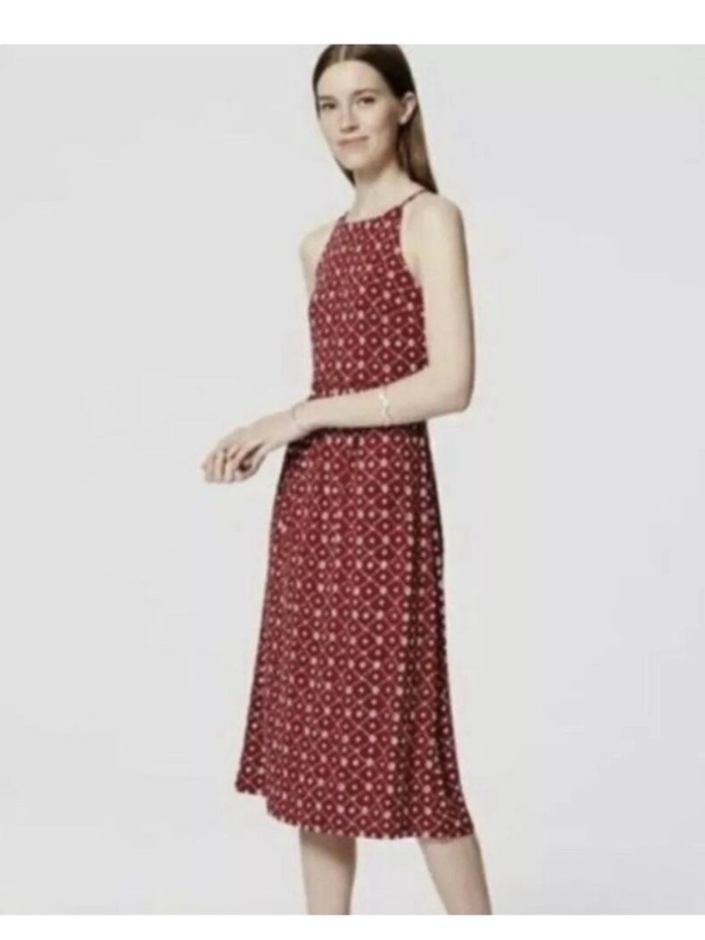 Ann Taylor LOFT Geometric Midi Dress
